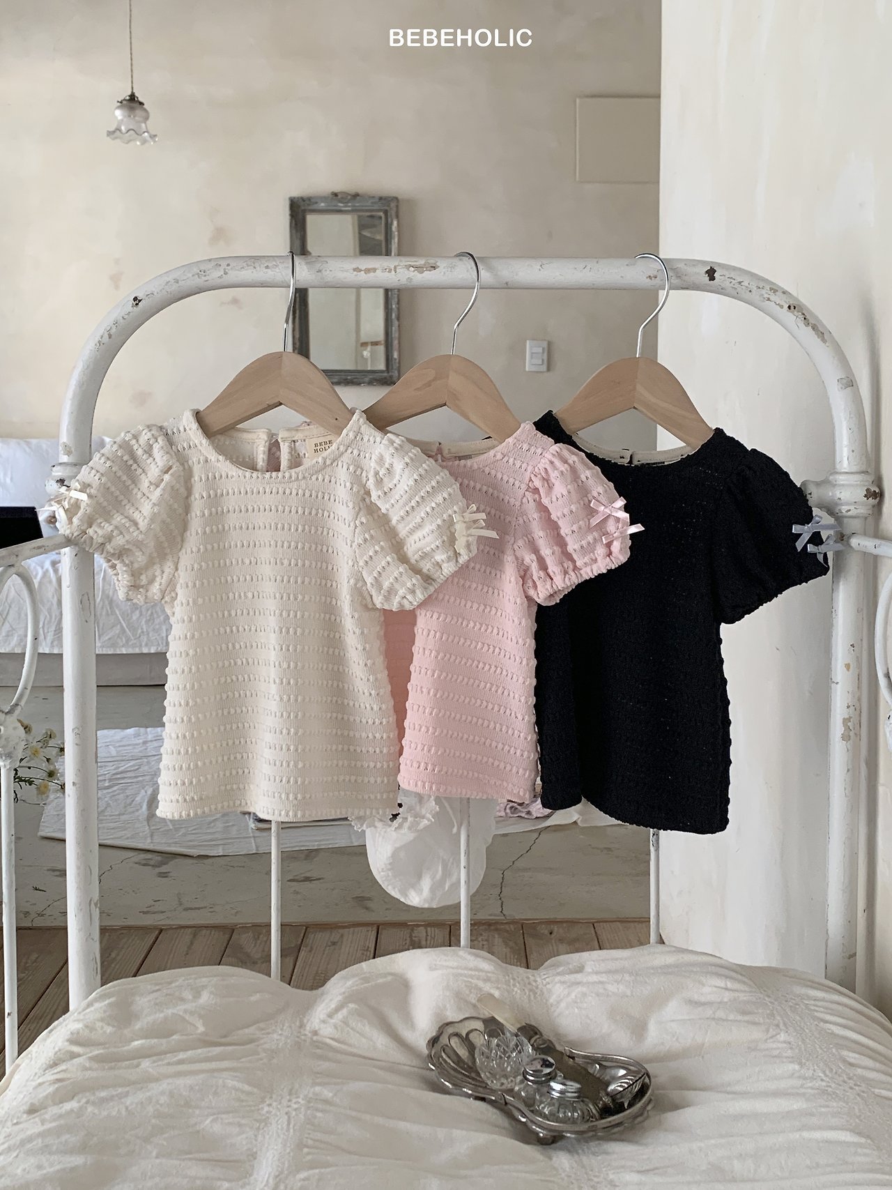 [Bebeholic] Áo thun nơ Lori | 로리리본티-duoc-ban-tai-Jam Korea