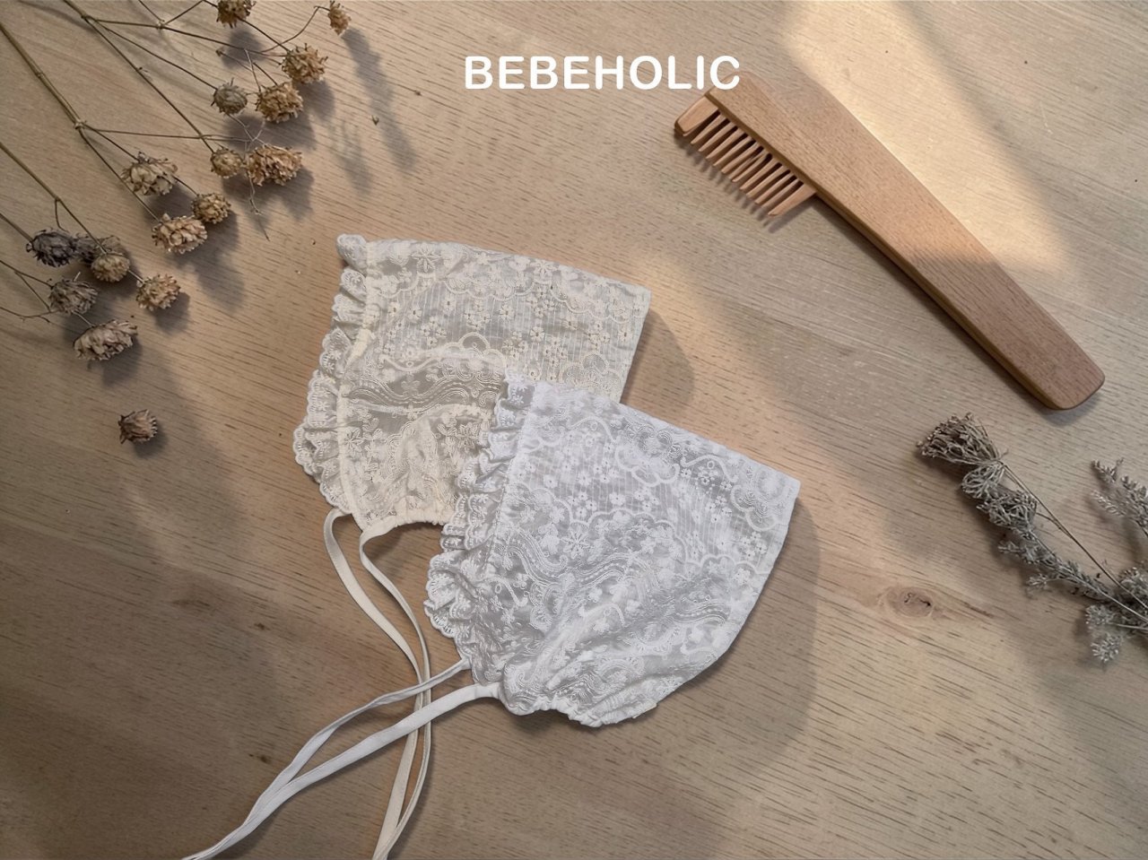 [Bebeholic] Bonnet ren Mimi | 미미레이스보넷-duoc-ban-tai-Jam Korea