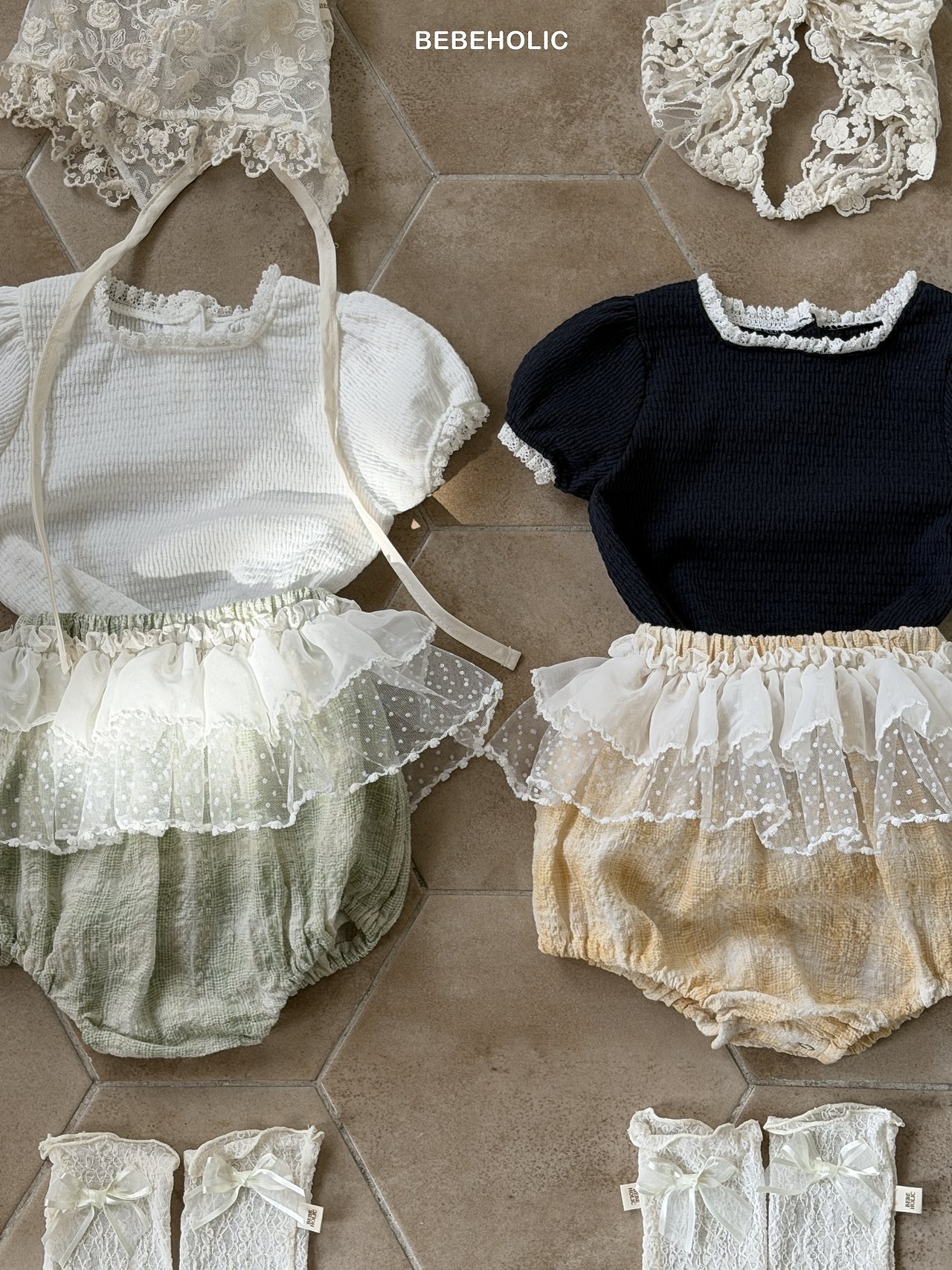 [Bebeholic] Áo thun cổ vuông Saekom | 새콤스퀘어티-duoc-ban-tai-Jam Korea