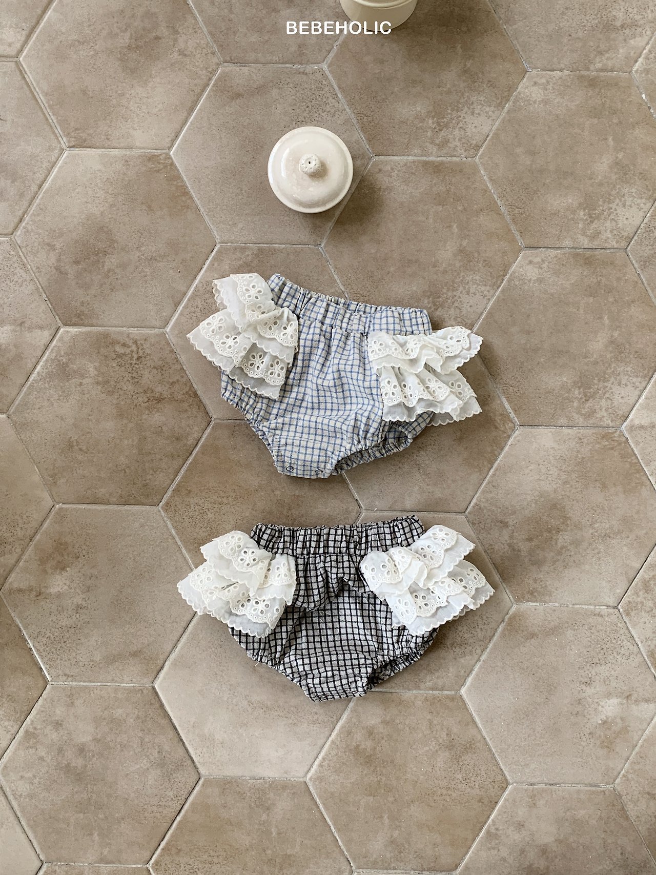 [Bebeholic] Bloomer caro Sage | 세이지체크블루머-duoc-ban-tai-Jam Korea