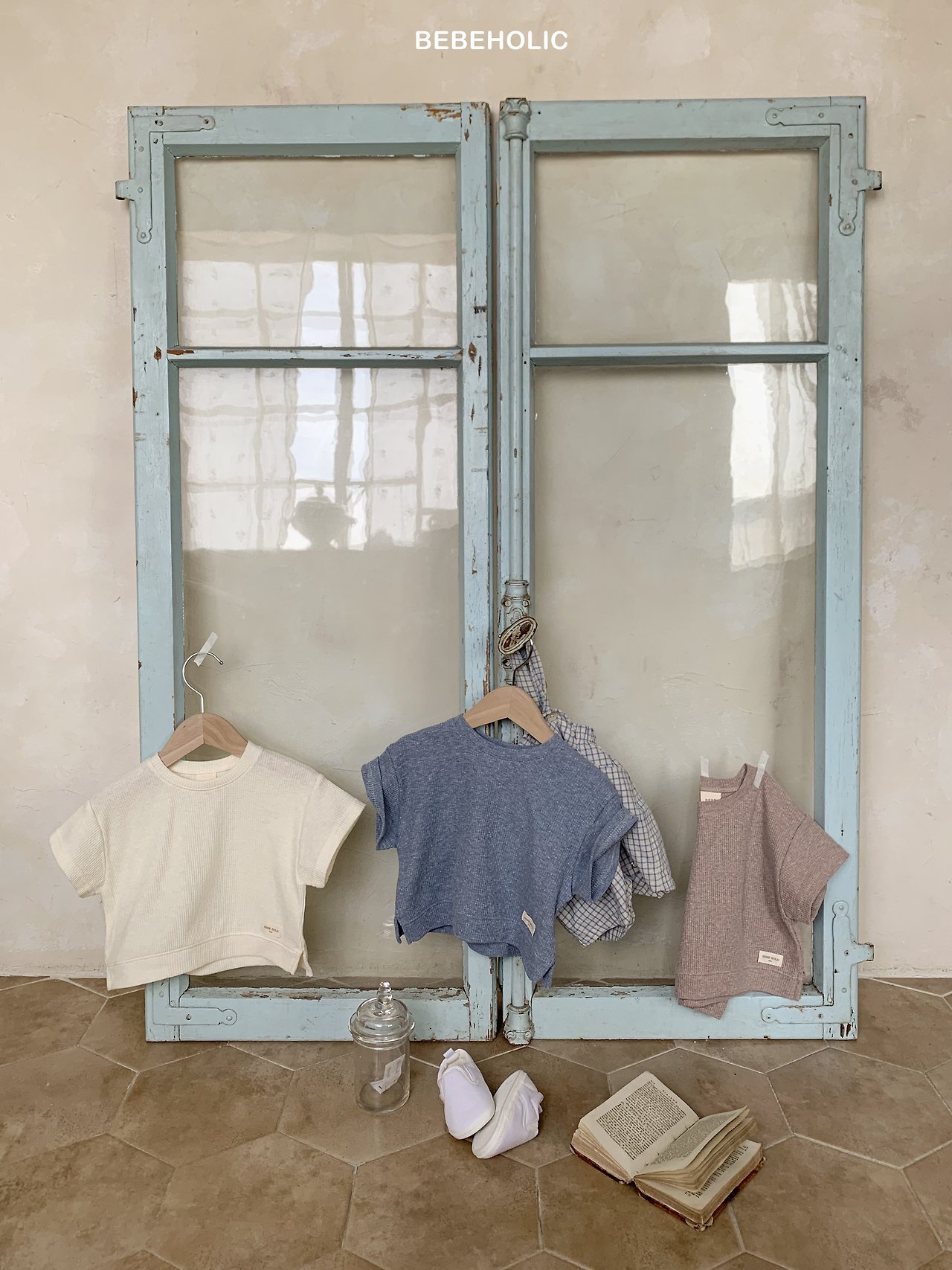 [Bebeholic] Áo thun waffle Rough | 러프와플티-duoc-ban-tai-Jam Korea