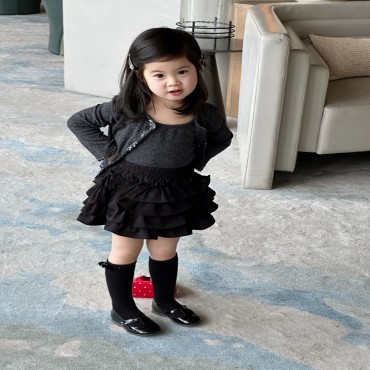 미드블랙캉캉스커트